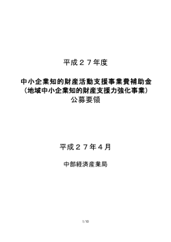 公募要領（本体）（PDF形式：392KB） - 中部経済産業局