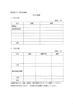 収支予算書 (pdfファイル 14KB)
