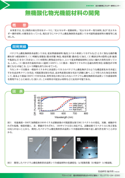 無機酸化物光機能材料の開発 - 若狭湾エネルギー研究センター