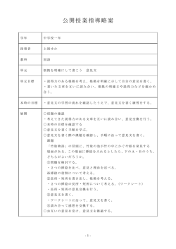 根拠を明確にして書こう「意見文」
