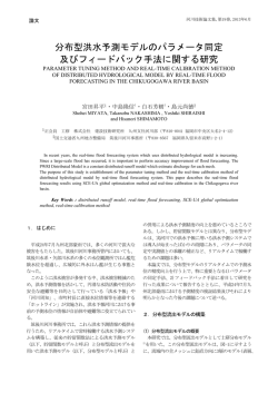 分布型洪水予測モデルのパラメータ同定 及び