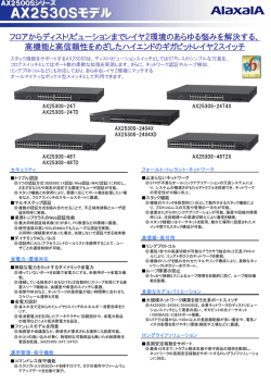 AX2530Sモデル - アラクサラネットワークス株式会社