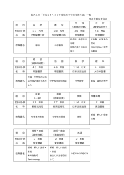 中学校用教科書 [PDFファイル／80KB]