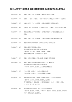 NHK大河ドラマ「本多忠勝・忠朝」誘致実行委員会の現在まで