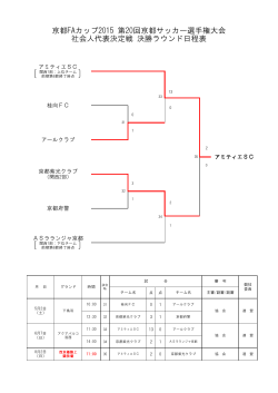 京都FAカップ2015 第20回京都サッカー選手権大会 社会人代表決定戦