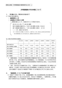 非常勤職員の年次休暇について