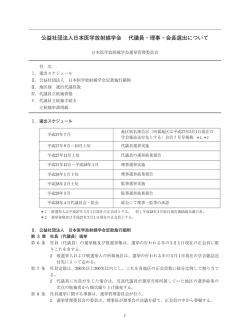 公益社団法人日本医学放射線学会 代議員・理事・会長選出について