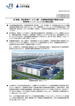 JR 貨物、東京貨物ターミナル駅 大規模物流施設の開発を決定