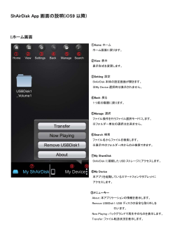 ShAirDisk App 画面の説明(iOS9 以降)