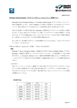 Terabyte Volume Engine（テラバイトボリュームエンジン）評価テスト