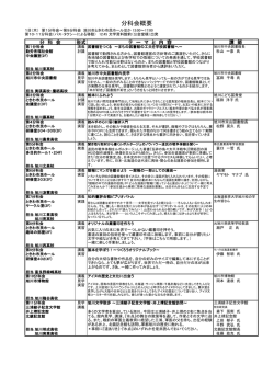 分科会概要