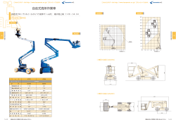 自走式クローラ・ホイールタイプ(屈伸ブーム式) 最大地上高 ーー.5~ー4.ーm