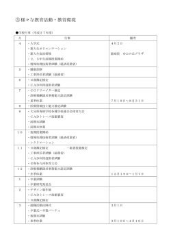 ⑤ 様々な教育活動・教育環境