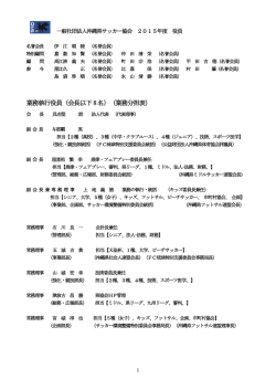 財団法人 沖縄県サッカー協会 2006年度 役員役割分担（案）