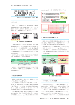 質量分析装置を用いた miRNAの測定データ紹介