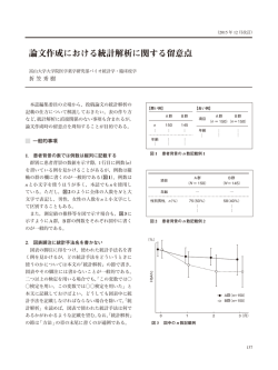 論文作成における統計解析に関する留意点