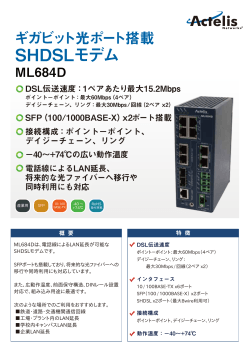 ギガビット光ポート搭載SHDSLモデム ML684D