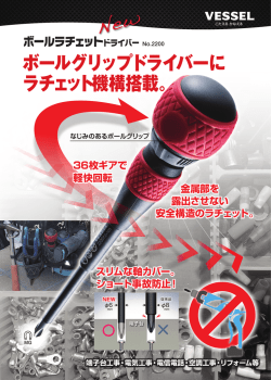 ボールグリップドライバーに ラチェット機構搭載。
