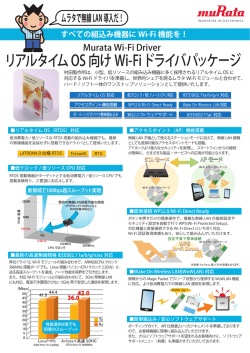 リアルタイムOS向けWi-Fiドライバパッケージ