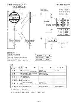 水道名称標示板(丸型)