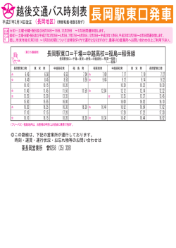 長岡駅東口発車