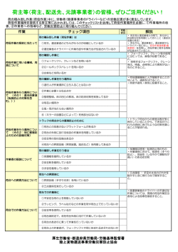 荷主等（荷主、配送先、元請事業者）の皆様、ぜひご活用ください！(PDF