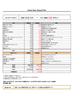 Grand Open Special Plan 50 通常 プラン価格 万円 万円に!!