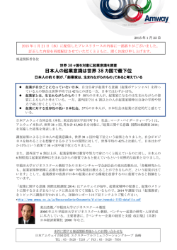 世界38ヶ国を対象に起業意識を調査 (revise)