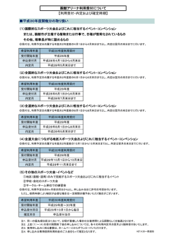 函館アリーナ利用受付について 【利用受付・内定および確定時期】 平成