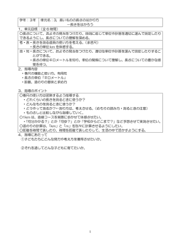 学年：3年 単元名：3．長いものの長さのはかり方 －長さをはかろう 1