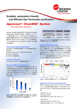 Agencourt&reg; CleanSEQ&reg; System