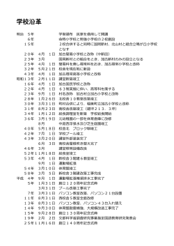 明治 5年 学制領布 民家を借用して開講 6年 命時小学校と明強小学校の