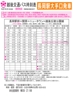 長岡駅大手口発車