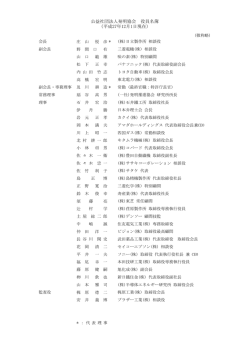 公益社団法人発明協会 役員名簿 （平成27年12月1日現在）