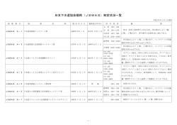 日本下水道協会規格（JSWAS）制定状況一覧