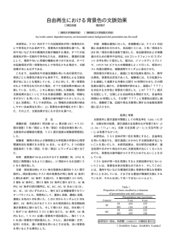 自由再生における背景色の文脈効果