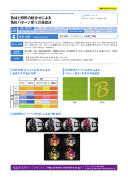 色材と照明の組合せによる 色彩パターン変化の演出法