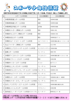 スポーツ少年団情報