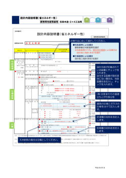 設計内容説明書（省エネルギー性）