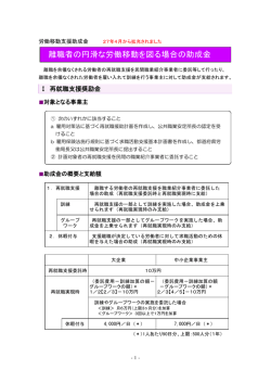 労働移動支援助成金