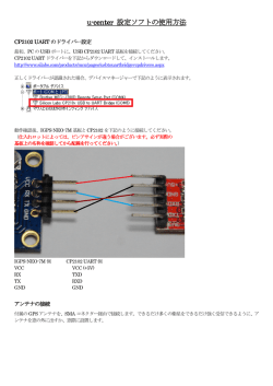 u-center 設定ソフトの使用方法 設定ソフトの使用方法