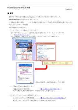 InternetExplorer の設定手順