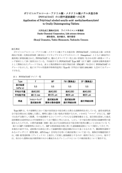 ポリビニルアルコール・アクリル酸・メタクリル酸メチル共重合体