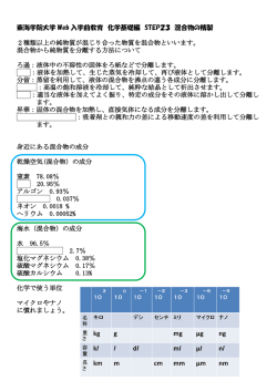 東海学院大学 Web 入学前教育 化学基礎編 STEP23 混合物の精製 2