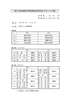 大会結果 - 山梨県バドミントン協会