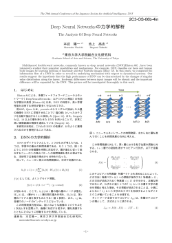 Deep Neural Networksの力学的解析 - Takashi Ikegami Laboratory