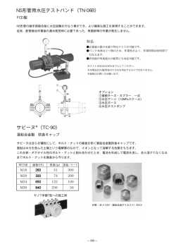 NS形管用水圧テストバンド（TN-06B） サビーヌ&reg;（TC-90）