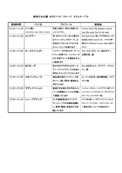 おやじバンドステージタイムテーブル【PDF】