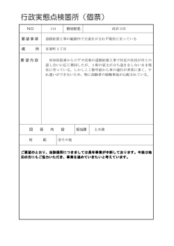 行政実態点検箇所（個票）