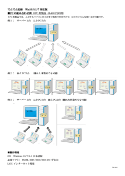 でんでん記録 Win10/8.1/8/7 対応版 PC の組み合わせ例 (5PC 用製品